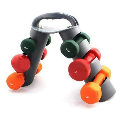 China BunnyHi YL044 Modern Dumbbell Set Rack Gym Equipment Hex 3 Row Dumbbell Rack With Rack for sale