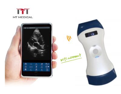 China New Metal Style 128 Elements 3 In 1 Dual Color Handheld Doppler Mini Wifi Head Ultrasound Three Probe Wireless Scanner à venda