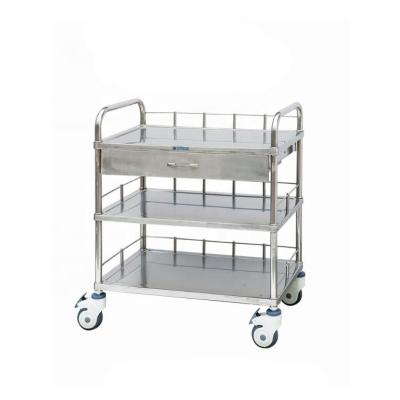 中国 New Style Easy Clean Medical Appliances 304 Stainless Steel Surgical Instrument Trolley 販売のため