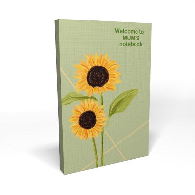 China Flower eco-friendly notebook hardcover book custom printed a5 paper wrapping school supplies notebook for students for sale