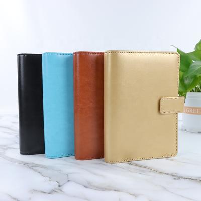 China Reusable School Supplies PU Pocket Fitness Cover Fitness Planner A5 Self Care Exercise Stationary Leather Notebook for sale