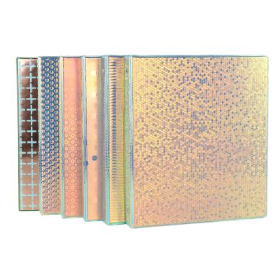 China Customizable Glitter Cover High Frequency Assembled PVC Coating 3 Ring Mechanism Paper Folder Binder for sale