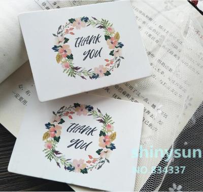 China Programmable Loose Leaf Satationery Rectangle Garland Card Decoration Card Thank You Notepad for sale