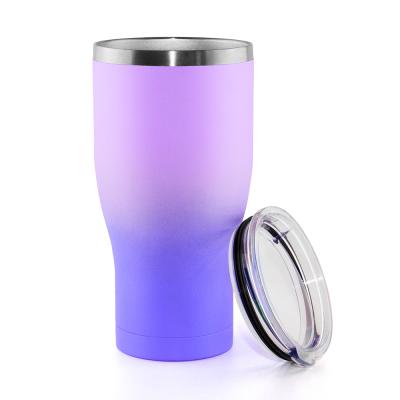 China Factory Wholesale Vacuum 30 Ounce Viable Color Changing Tumbler Metal Cups 18/8 Stainless Steel Beer Mug for sale