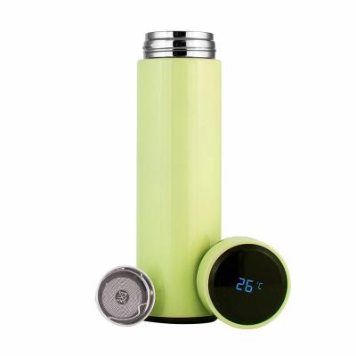 China Industrial Custom Double Wall 500ml Stainless Steel 3 Vacuum Thermos Insulated Smart Water Bottle With Led Temperature Display for sale