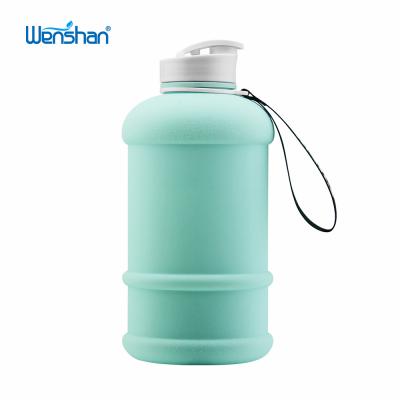 China Sustainable Wholesale Portable Outdoor Sports BPA Free 1.3L Eco-Friendly PETG Plastic Water Bottle With Strap for sale