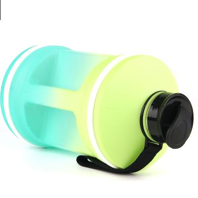 China 2.2L Custom Viable Hot Selling Travel Gym Custom Logo Fitness BPA PETG Free Plastic Water Bottle With Handle for sale