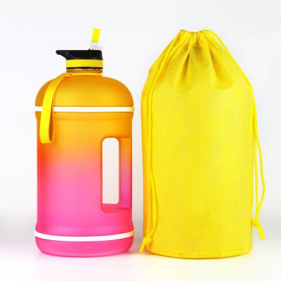 China Wholesale 1gallon PETG Viable Plastic Water Bottle BPA Free Sport Gym Bottle With Handle for sale