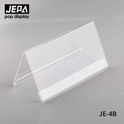 China Durable clear acrylic display stand with low wholesale custom clear oblique back acrylic display stand with base for sale