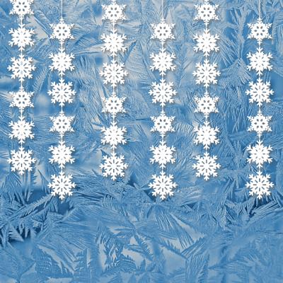 China Wholesale Wall Decor Snowflakes Hanging Decoration Winter Party Decor Garland For Christmas Party for sale