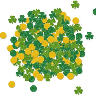 China Table Decoration NEW PRODUCT St. Patrick's Day Shamrock Confetti Irish Clover Confetti for Party Festival Theme Table Decoration Supplies for sale