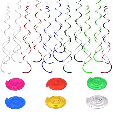 China Uncelling Decor 10pcs Hanging Swirl Spiral Whirlpools Party Decoration Doubles Ceiling Flames Swirl For Graduation Wedding Baby Shower for sale