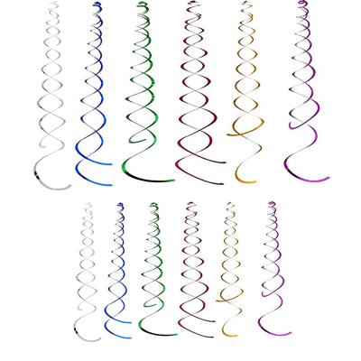 China Uncelling Decor Birthday Party Decorations Foil Hanging Double Swirls Decoration Ceiling Flames Swirls For Wedding Baby Shower for sale