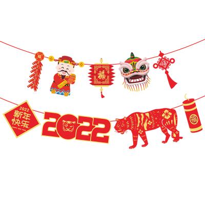 China Wall Decor New Product Chinese New Year Decorations Set 2022 Years Of The Tiger Party Decoration For Chinese Home Decoration for sale