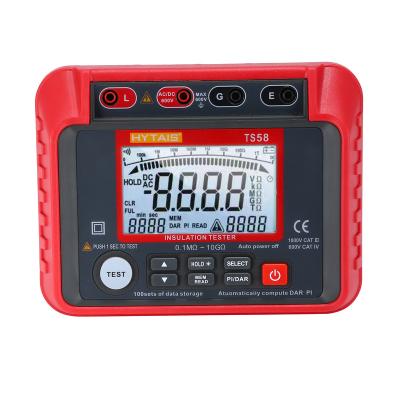 China High Quality Professional Digital Megger Megohmmeter Tester Ohm Meter Insulation Resistance Tester Easy and Fast to Use TS58 for sale