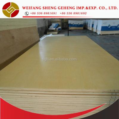 China Hot Selling Furniture Board 1220x2440x18mm Full Birch Plywood UV Coating Plywood For Laser Cutting Carving Te koop