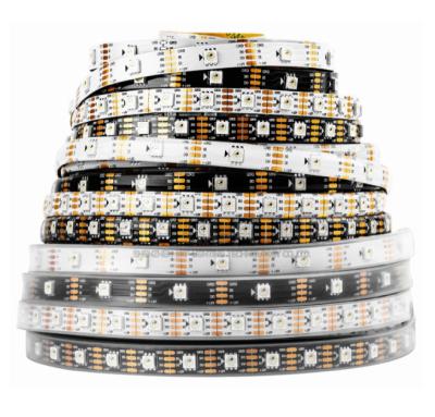 China Wholesale Cheap 12v Hotel/Home/Shop/Garden/Landscape Led 2815 Addressable RGB Black 60 IP20 5m Led Strip Light Individually for sale