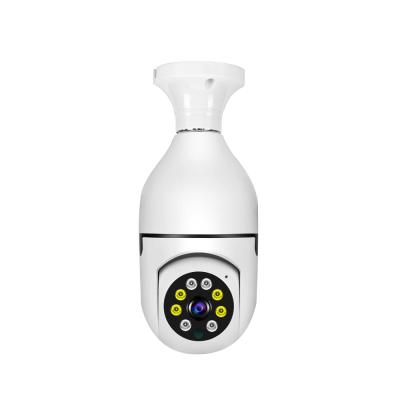 China Human Motion Tracking Wireless Wifi PTZ Bulb CCTV IP Camera Security Night Vision Pan Tilt Bulb Camera V380 Wireless Camera for sale