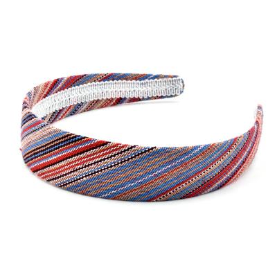 China European and American Style Headband Bohemian Striped Headbands Hair Holder Turban Fashion Retro-Baroque Hair Accessories for sale