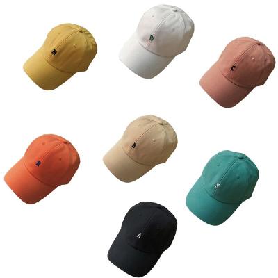 China COMMON Street Snapback Baseball Cap Alphabet Letter Embroidery Solid Color Harajuku Hip Hop Hat for sale