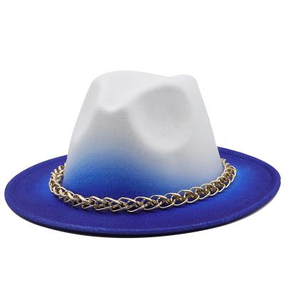 China Simple Picture Fedora Hats Church Felt Hats Derby Felt Top Hat Panama Solid Hat For Women Mens Mix Jazz Cap for sale