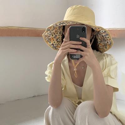 China Picture Bucket Hats for Women Girls Double Side Reversible Fisherman Hat Panama Bob Hat Summer Sunhat for sale