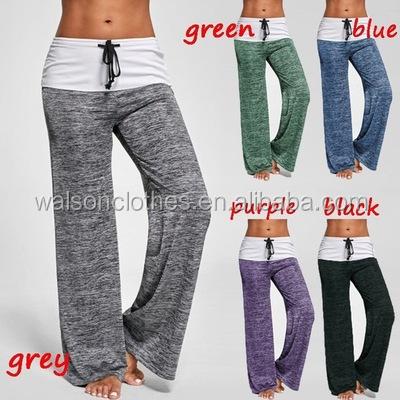 China Wholesale Antibacterial Women Sports Gym Fitness Yoga Colorful Loose Legging Pants for sale