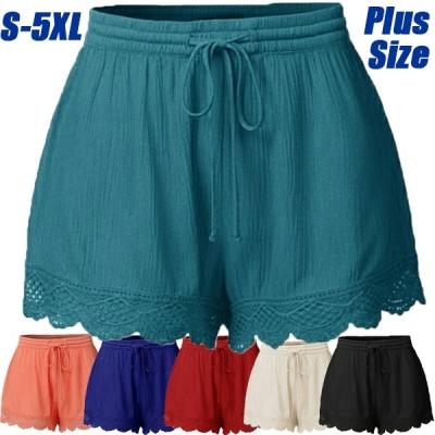 China Viable Women's Fashion Lace Up Solid Summer 2019 Shorts Ladies Casual Short Pants Plus Size (S-5XL) Coldker for sale