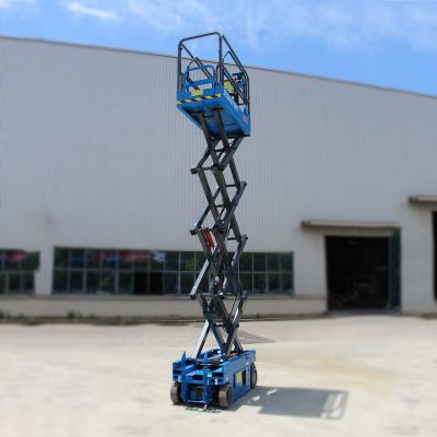 China Building Material Shops Small Lifting Platform Lifting Equipment Construction Lifts Factory Price Mobile Hydraulic Scissor Lift Scissor Lift for sale