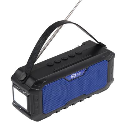 China 2021 Mini Portable Outdoor Radio Speaker Wireless BT Solar Charging Speaker With Flashlight for sale