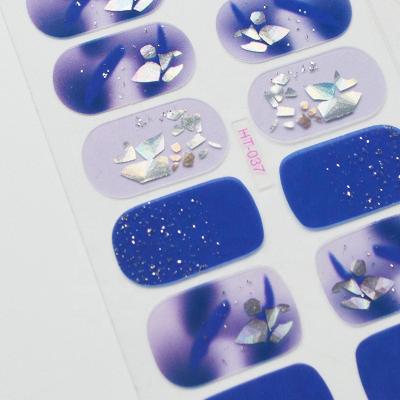 China Pure Finger Nail Art New European And American Style Pure Color 22 Strips Macaron Nail Polish Nail Sticker for sale