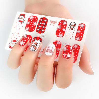 China Nail Wraps DIY Stickers Christmas Patterns Leaves Flowers Leopard-Prints Snowman Patterns Nail Stickers for sale