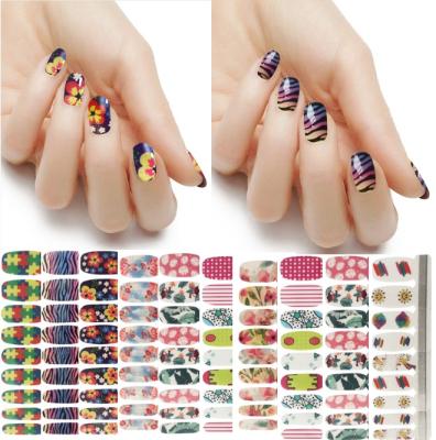 China Private Label UV Wrap Nail Sticker Finger Nail Art QY Gel Polish Luminous Ombre Stickers Nail Polish Wraps Strips for sale