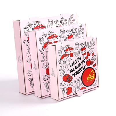 China Recyclable Custom Pizza Cardboard Box White Pizza Dough Boxes for sale