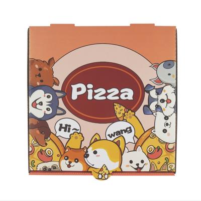 China Creative Customized Printing Corrugated Cartoon Multi Size Pizza Box Recyclable Supply for sale