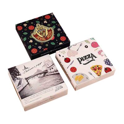 China Factory Direct Wholesale Box Recyclable For Pizza Custom Pizza Boxes Black Pizza Box for sale