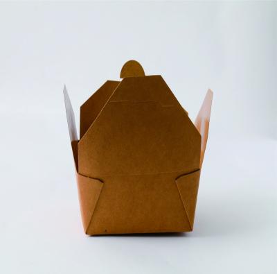 China Custom Logo Printing Disposable Disposable Kraft Paper Take Out Fast Food Packaging Paper Boxes for sale