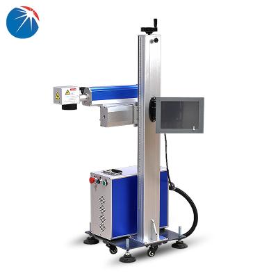 China Air-cooled Speedy Laser Online Flying Fiber Laser Marking Machine for Metal Plastic 20W 30W 50W 100W Fly Fiber Laser Printer Machine for sale