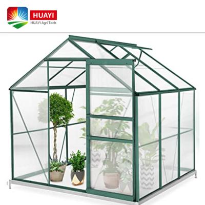 China Easily Assembled Green Polycarbonate Clear Plastic Sheet Garden House For Vegetables Flowers In Winter for sale