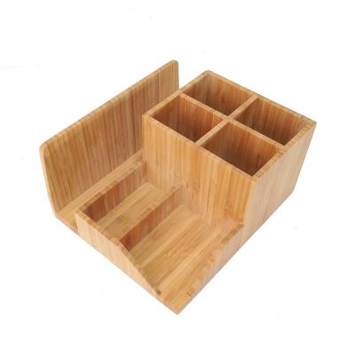 China Viable Multi-Use Storage Rack Bamboo Desk Organizer For Stationary Items Like Notebook Folders Office Storage Folder for sale