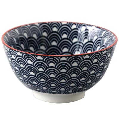 China Viable ceramic rice bowl 4.5 inch porcelain undercoat colored glazed bowl for hotel and restaurants and home AWS2002 for sale