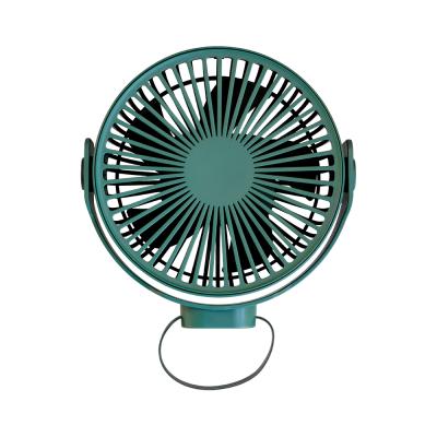 China Can hang and can be exhaust round rechargeable table fans travel size 12v dc desktop table fan for sale