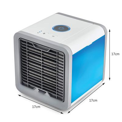 China Lowest Noise Evaporative Portable Air Conditioner Fan Mini USB Desktop Air Cooler Fan with 7 Colors LED Backlight for sale