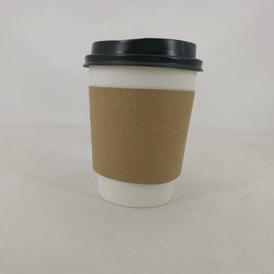 China 420ml 12oz Disposable Single Wall Coffee Paper Cup With Lid And Sleeve en venta