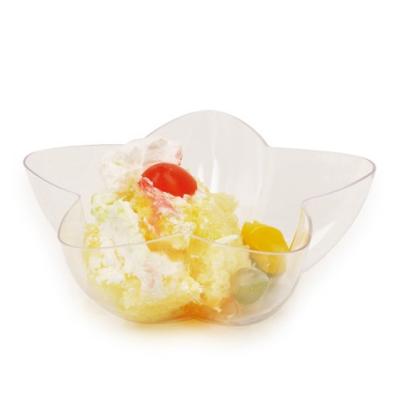 China Disposable Disposable Plastic Pentagon Shaped Salad Fruit Tray for sale