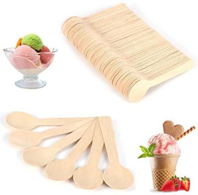 China Disposable Cutlery Flatware Birch Wood Disposable Biodegradable Spoon Te koop