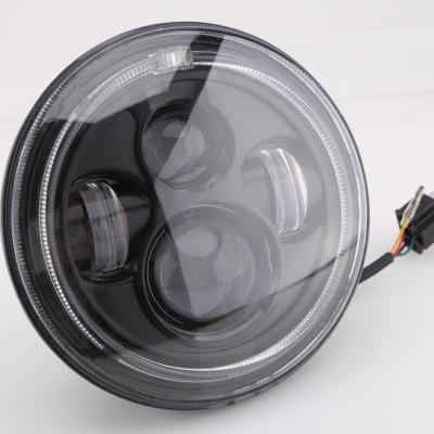 China China Factory Die Cast Aluminum Housing Round 7' Inch 45W 60W LED Headlight Assembly With High Low Beam for sale