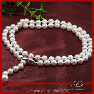 China XD YSIP0361 Fine 925 Silver Magnetic Clasp Classic Cultured Pearl Necklace Price for sale