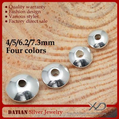 China 925 Solid Sterling Silver Beads Solid Sterling Silver XD Saucer Beads Spacer Beads P157 925 for sale