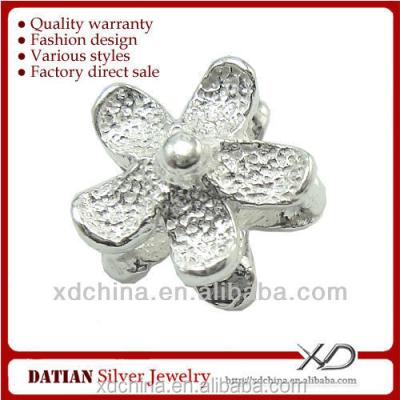 China 925 XD X049 Sterling Silver 5 Petal Flower Sterling Silver Spacer Beads Silver Spacer Beads for sale